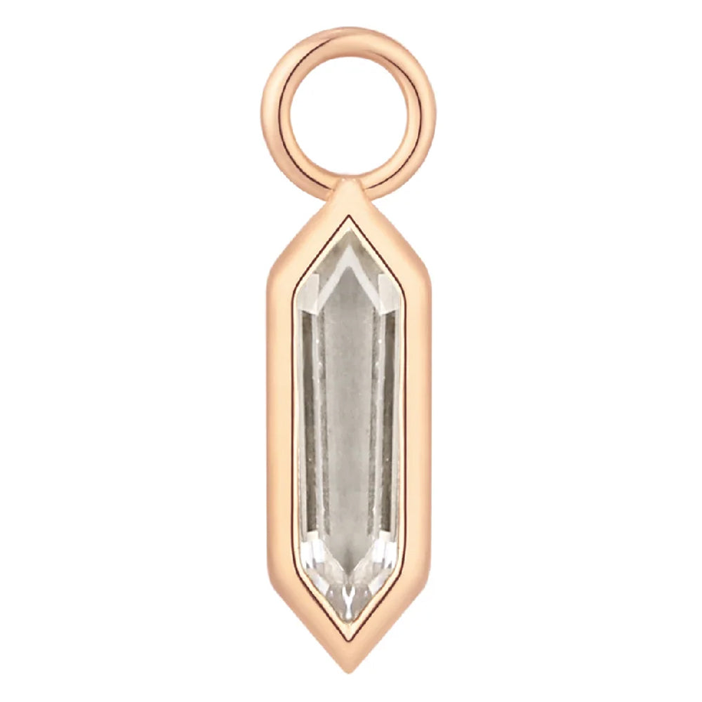 "Theory" Charm in Gold with CZ