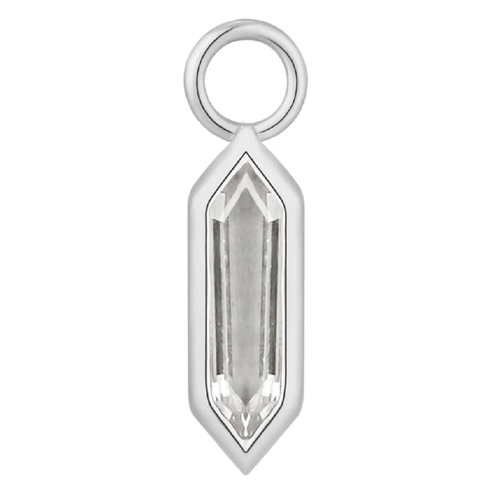 "Theory" Charm in Gold with CZ