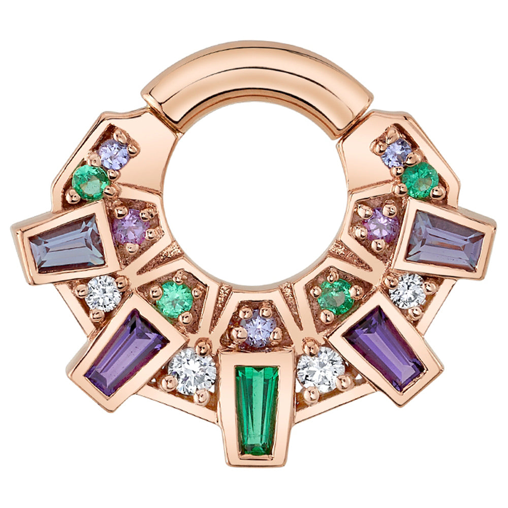 BVLA Body Vision "Atlantean" Hinge Ring in Gold with Emerald