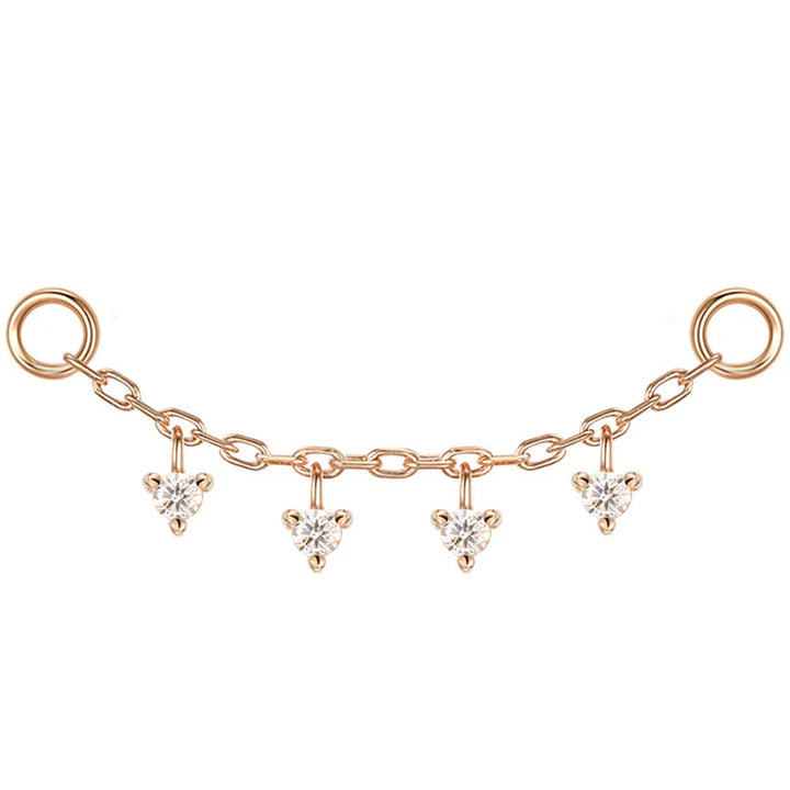Chain with Dripping Round Diamonds