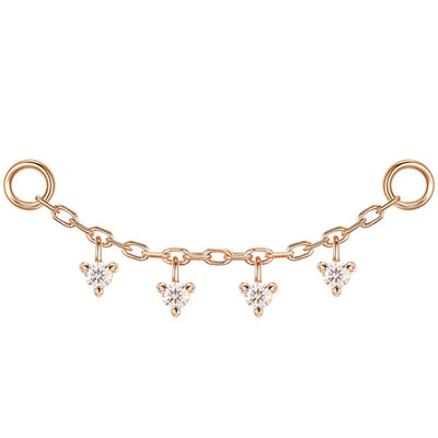 Chain with Dripping Round Diamonds