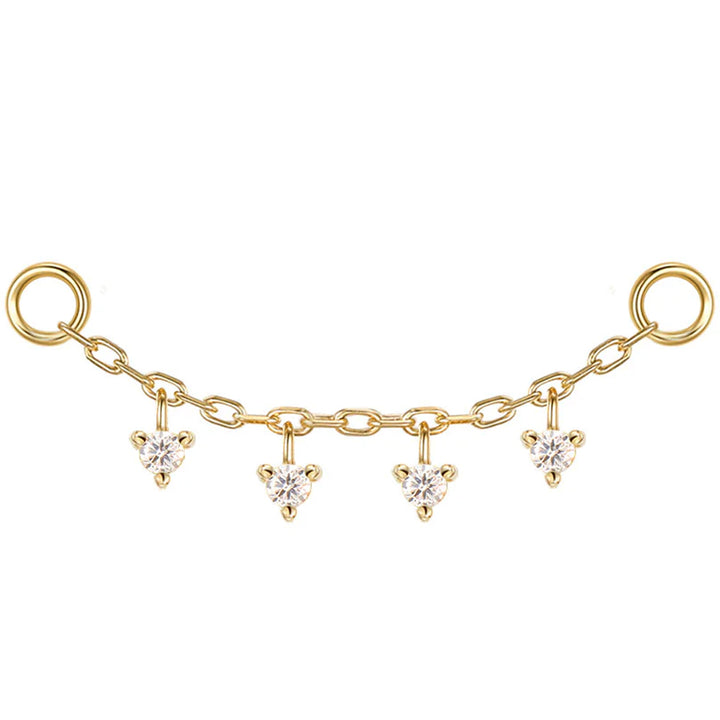 Chain with Dripping Round Diamonds