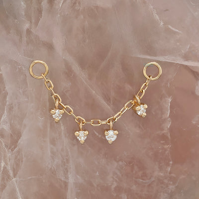 Chain with Dripping Round Diamonds