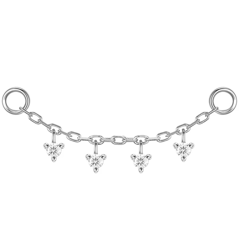 Chain with Dripping Round Diamonds