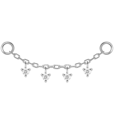 Chain with Dripping Round Diamonds