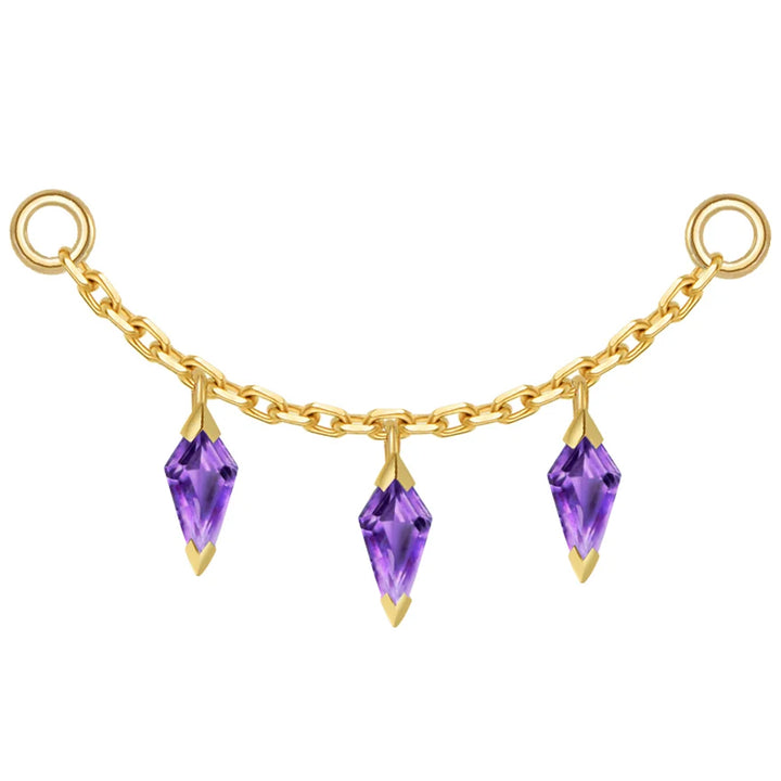 Chain with Dripping Kite Amethyst