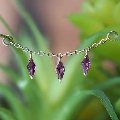 Chain with Dripping Kite Amethyst