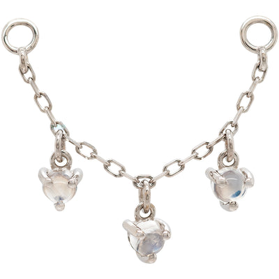 Chain with Dripping Round Moonstones