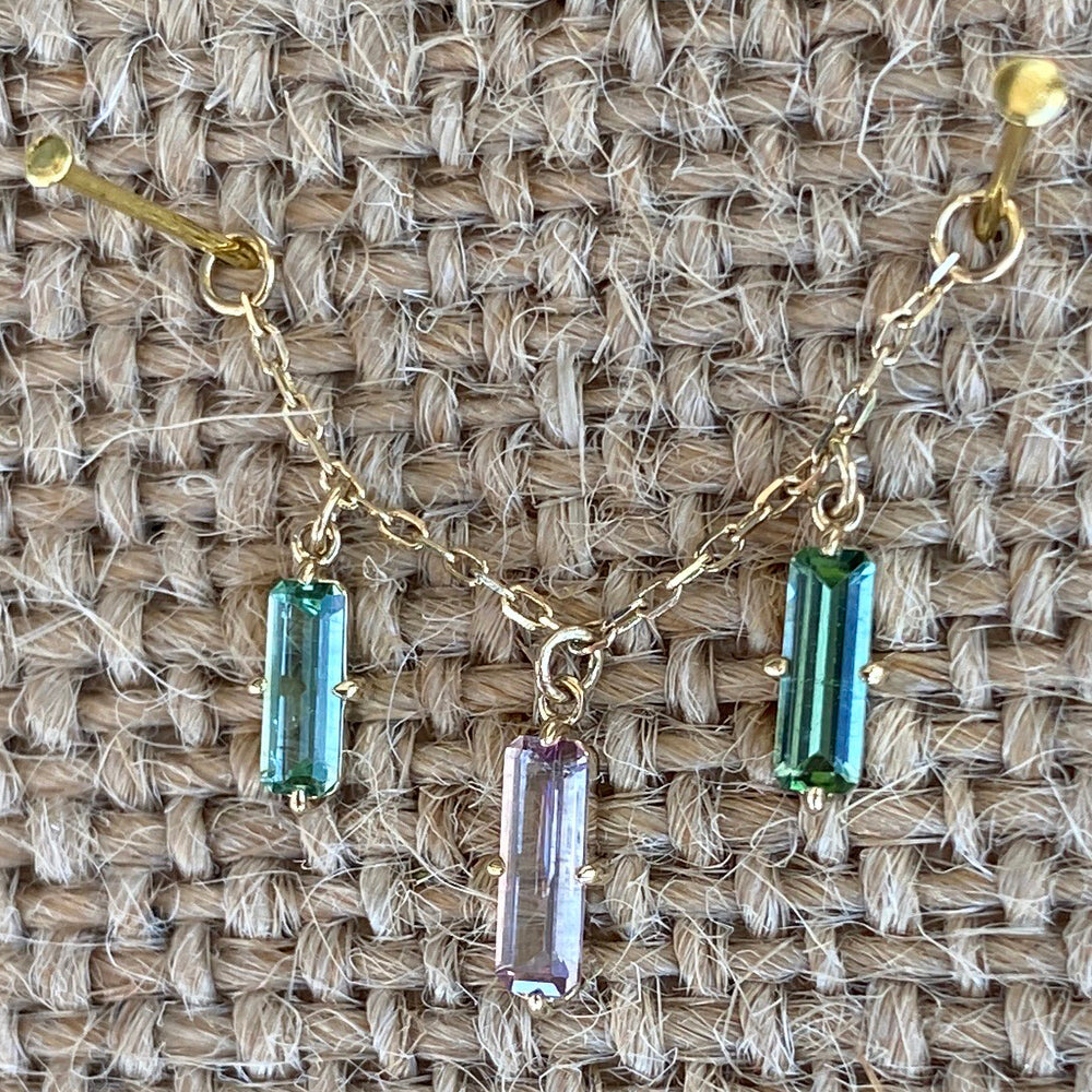 Chain with Dripping Tourmaline