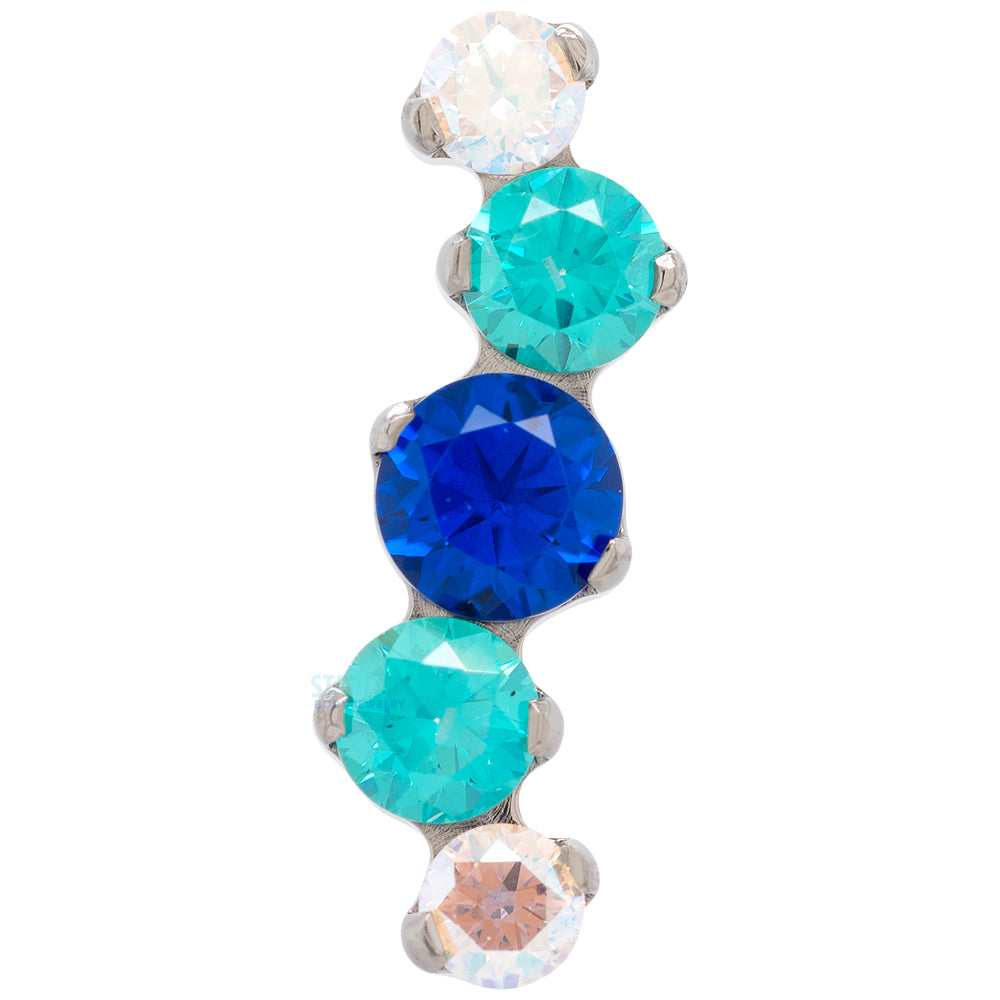 Odyssey "Serpentium"  Faceted Gem Cluster on Flatback - Custom Color Combos