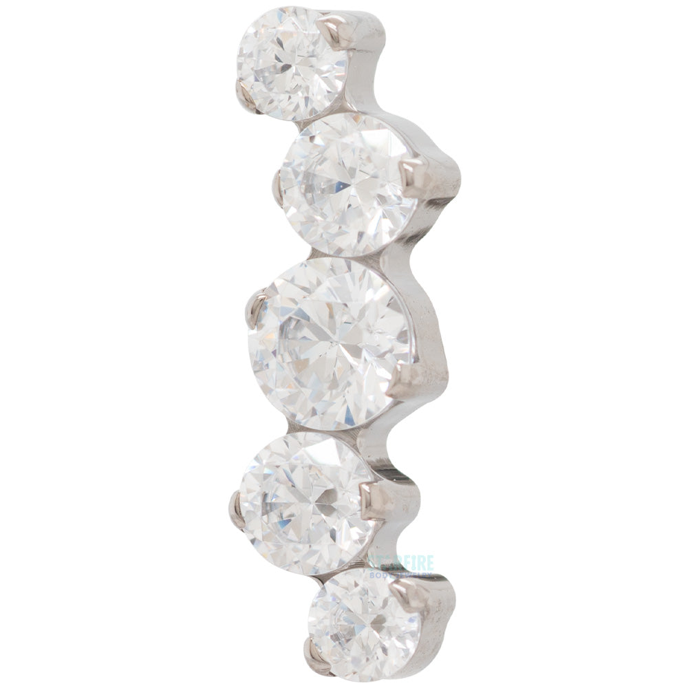 Odyssey "Serpentium" Faceted Gem Cluster on Flatback