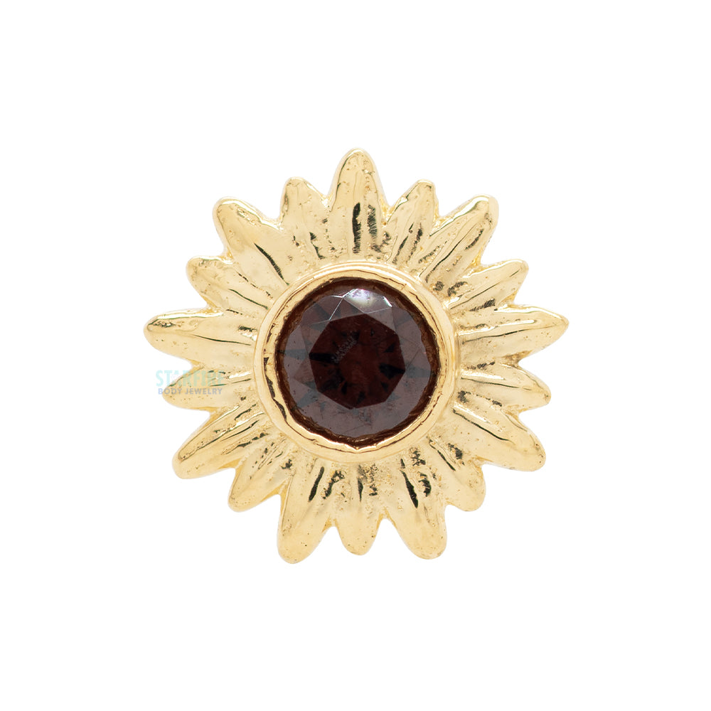 threadless: "Artesia" End in Yellow Gold with BEZEL-SET Brilliant-Cut Gem