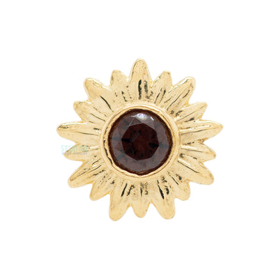 threadless: "Artesia" End in Yellow Gold with BEZEL-SET Brilliant-Cut Gem
