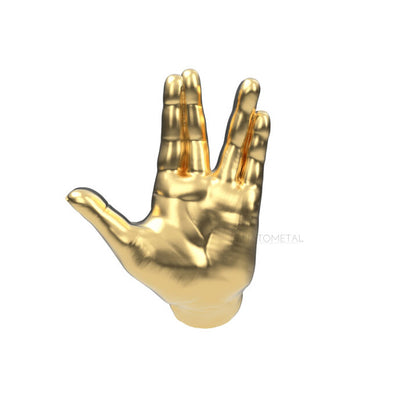 "Live Long & Prosper" Threaded End in Gold