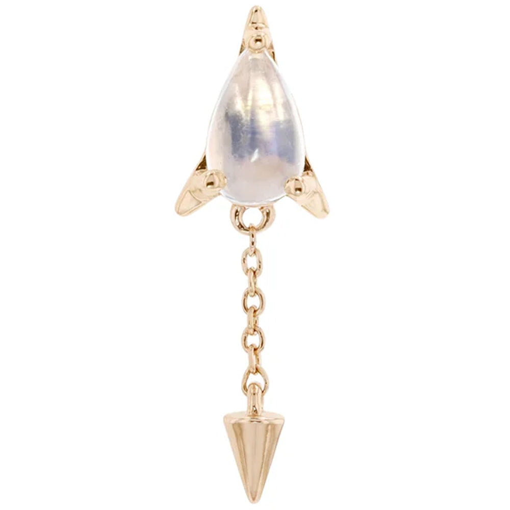 threadless: "Arabella" End in Gold with Moonstone