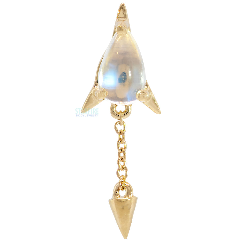 threadless: "Arabella" End in Gold with Moonstone