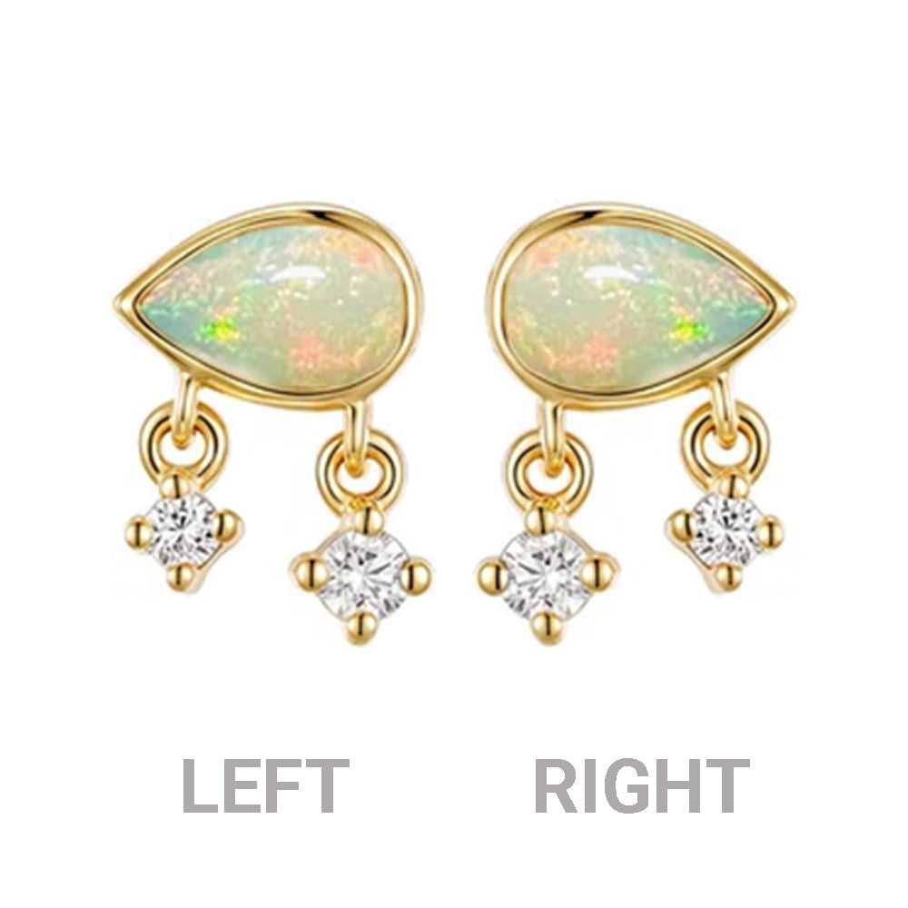 threadless: "Amara" End in Gold with Opal & Diamonds