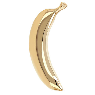 Banana Threaded End in Gold