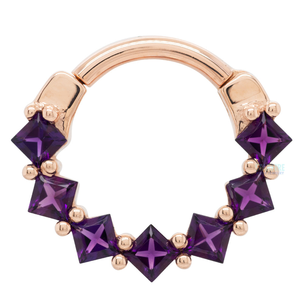 Tiffany Hinge Ring in Gold with Amethyst