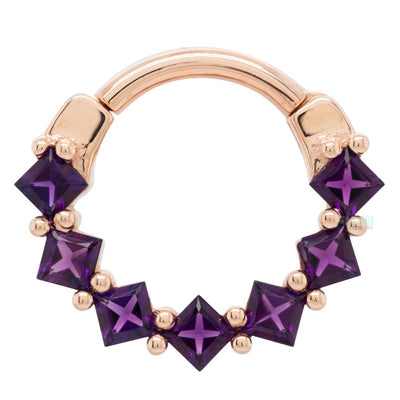 Tiffany Hinge Ring in Gold with Amethyst