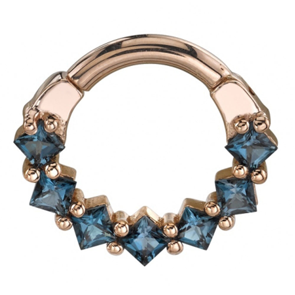 Tiffany Hinge Ring in Gold with London Blue Topaz'