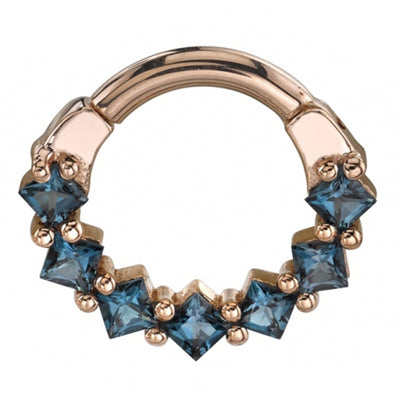 Tiffany Hinge Ring in Gold with London Blue Topaz'