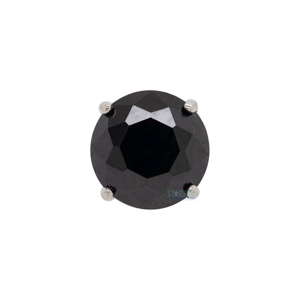 "Tiffany" Prong-Set Brilliant-Cut Gem - on flatback