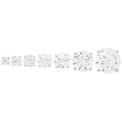 3.5mm "Tiffany" Prong-Set Brilliant-Cut Gem Threaded End