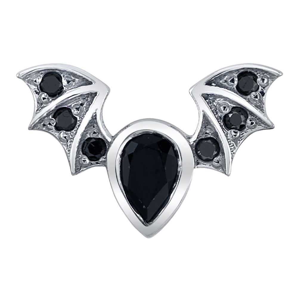 "Countess" Threaded End in Gold with Onyx & Black Diamond