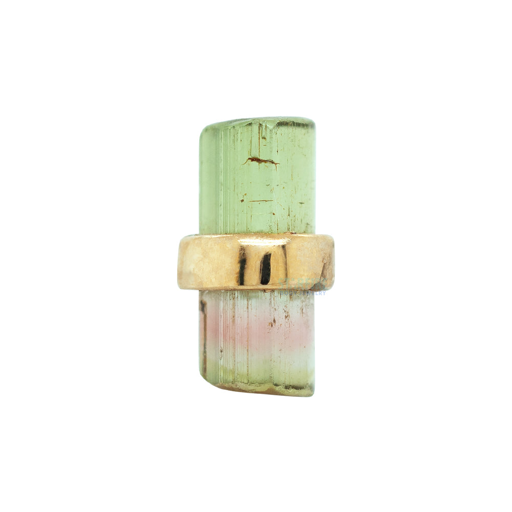 threadless: "Bound by Love" End in Gold with Watermelon Tourmaline