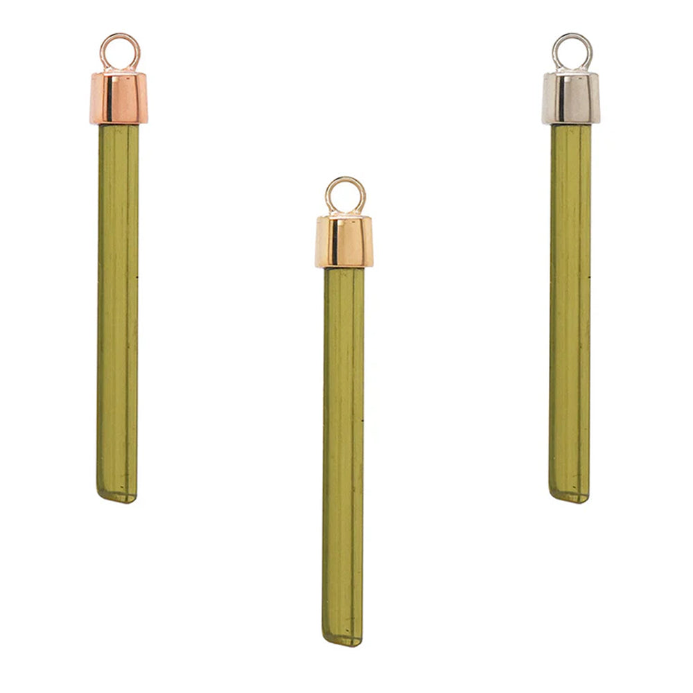 "Kiss" Charm in Gold with Natural Stone