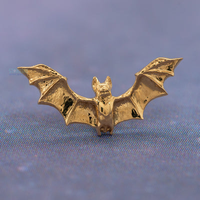 "Vampire Bat" Threaded End in Gold