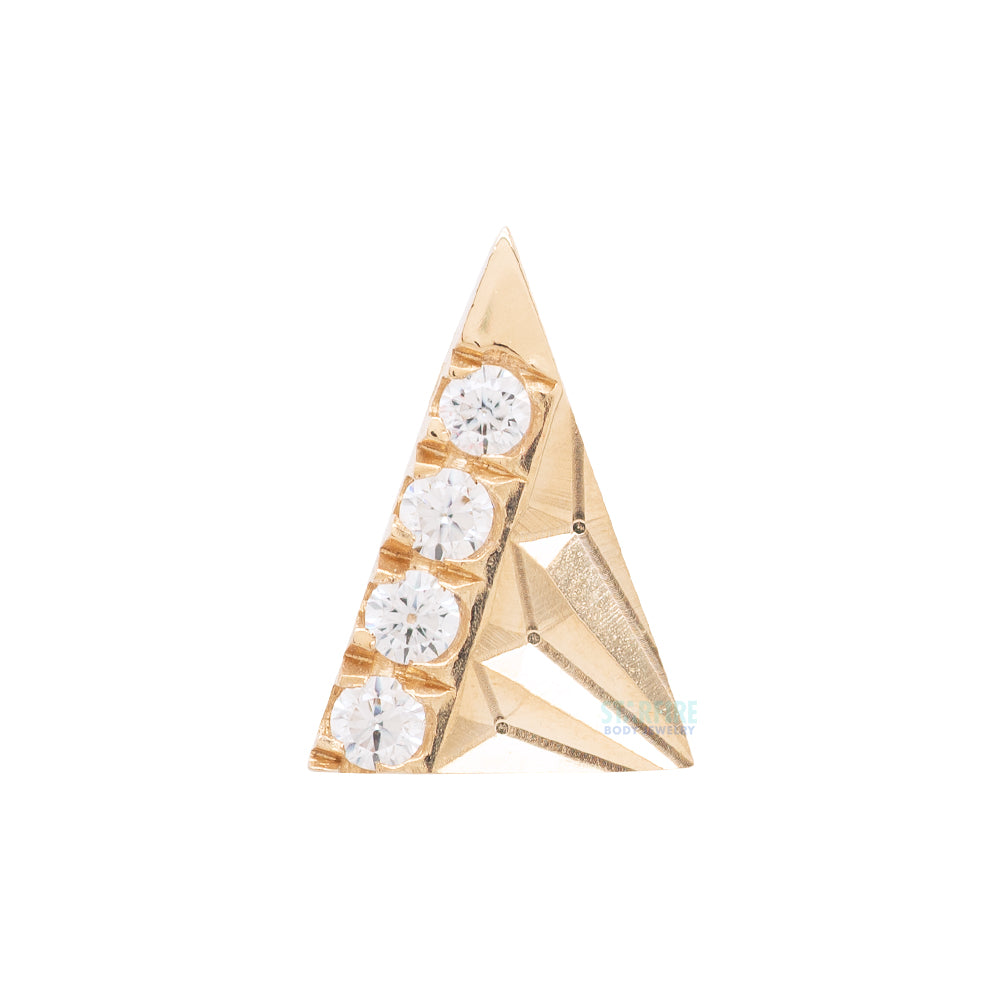 threadless: "Highlight" End in Gold with CZ's