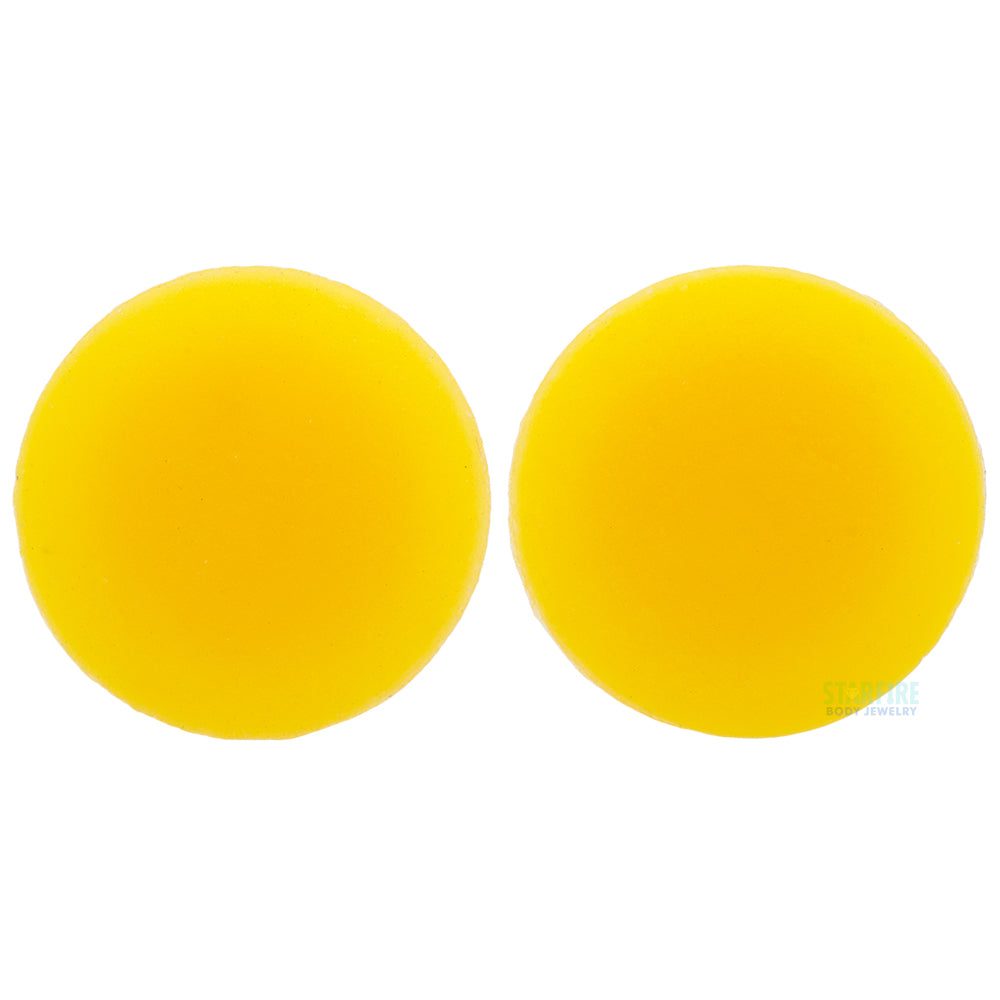 Silicone Skin Hollow Plug - Yellow