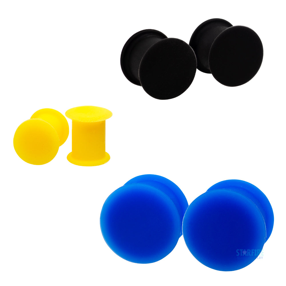 Silicone Skin Hollow Plug - Black