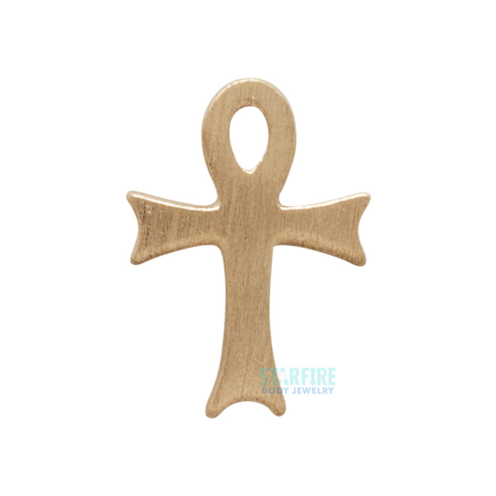 Ankh Threaded End SATIN FINISH in Gold