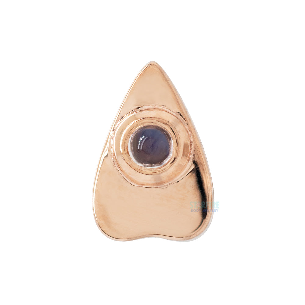 "Summon the Spirit" Threaded End in Gold & Platinum with Rainbow Moonstone