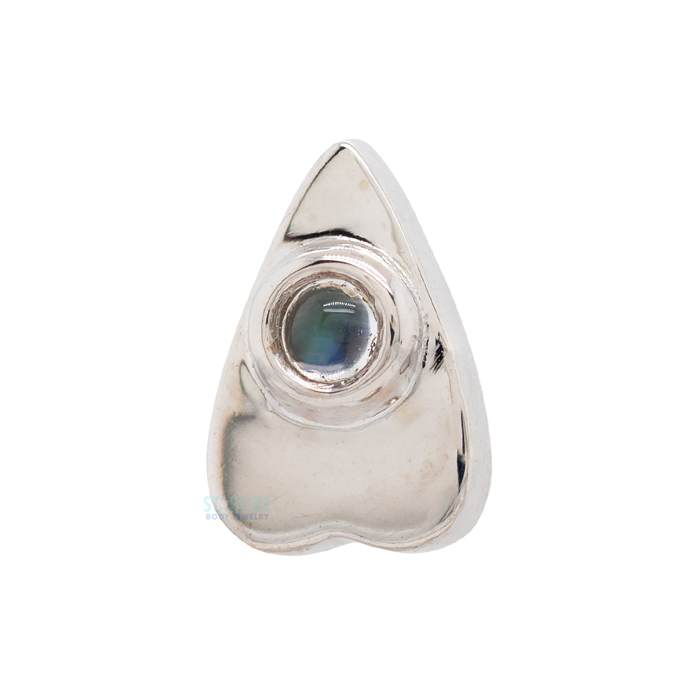 "Summon the Spirit" Threaded End in Gold & Platinum with Rainbow Moonstone