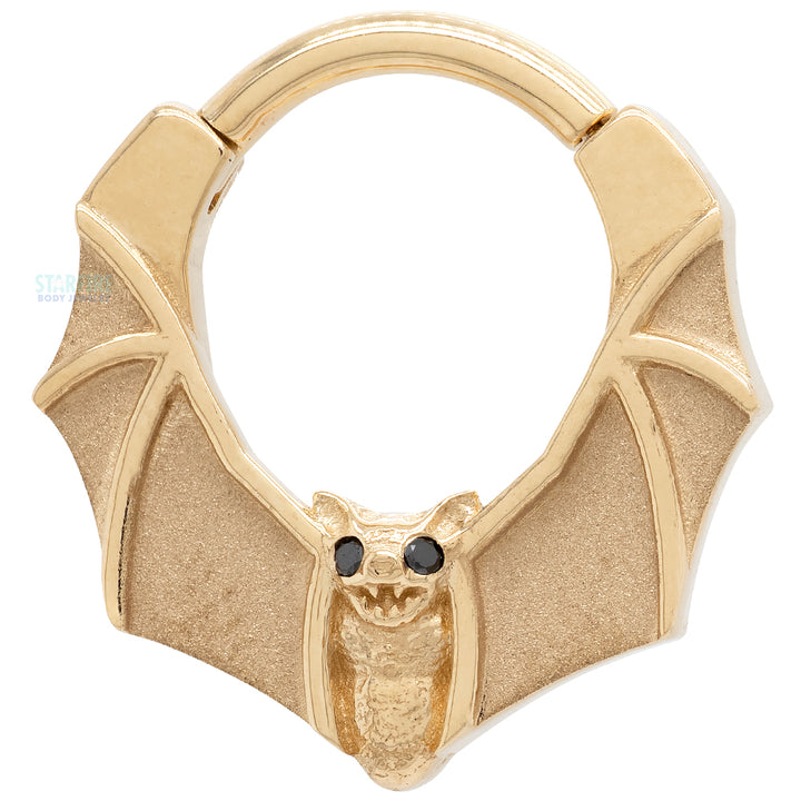 "Lilith" Hinge Ring in Gold & Platinum with Black Diamonds