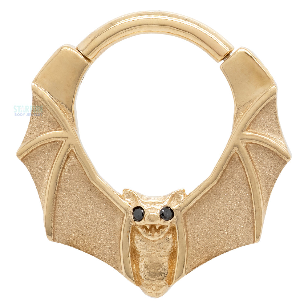 "Lilith" Hinge Ring in Gold & Platinum with Black Diamonds