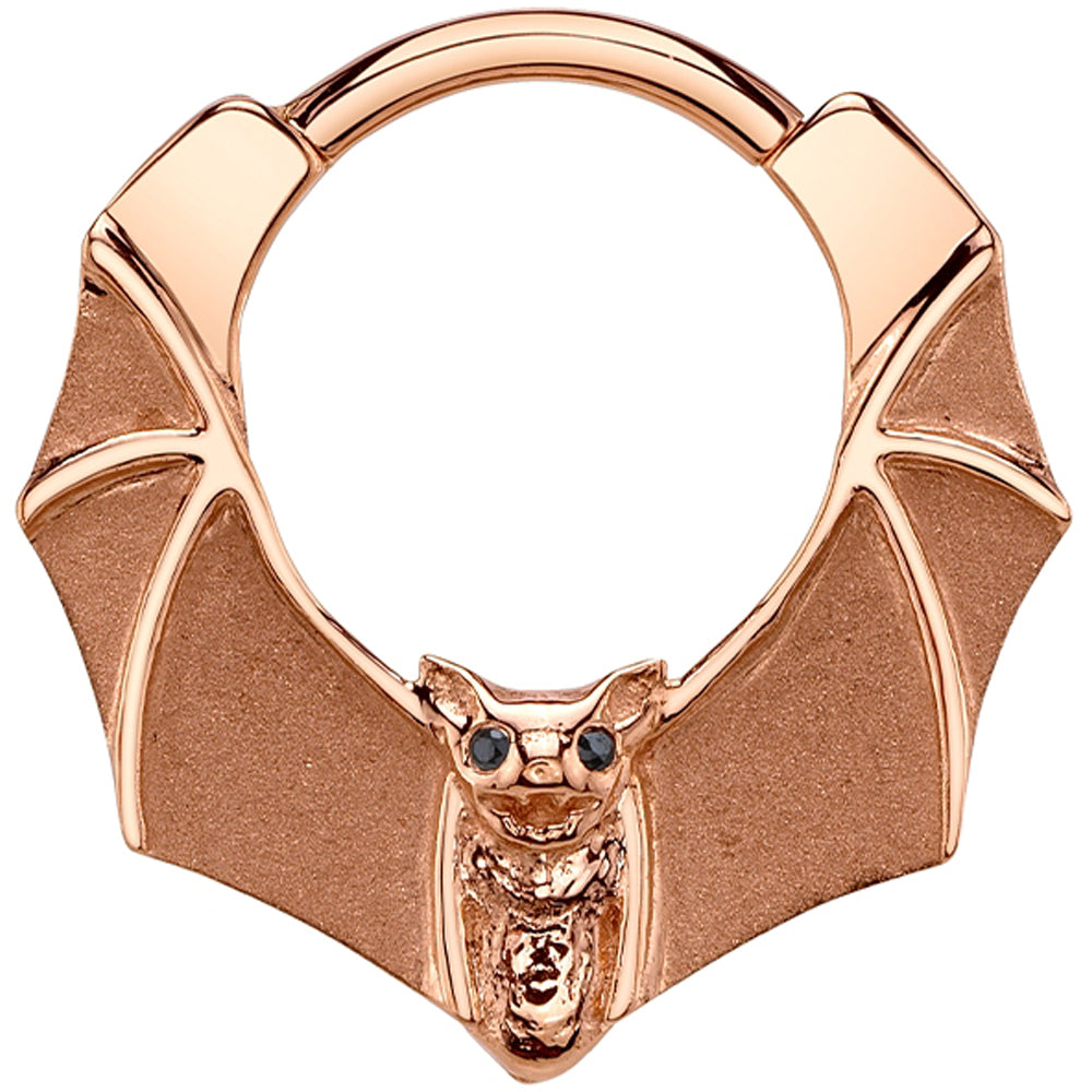 "Lilith" Hinge Ring in Gold & Platinum with Black Diamonds