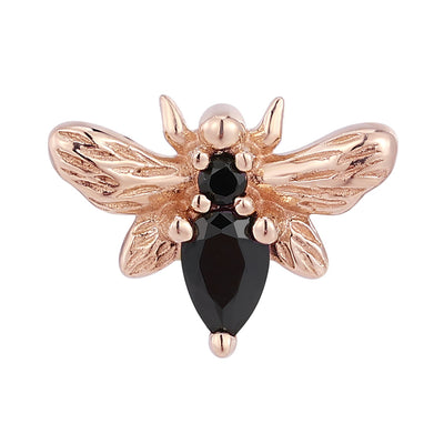 threadless: "Bee Chic" End in Gold with Black Spinel