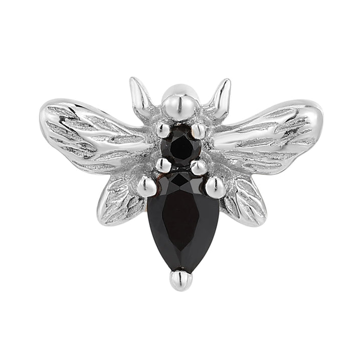 threadless: "Bee Chic" End in Gold with Black Spinel