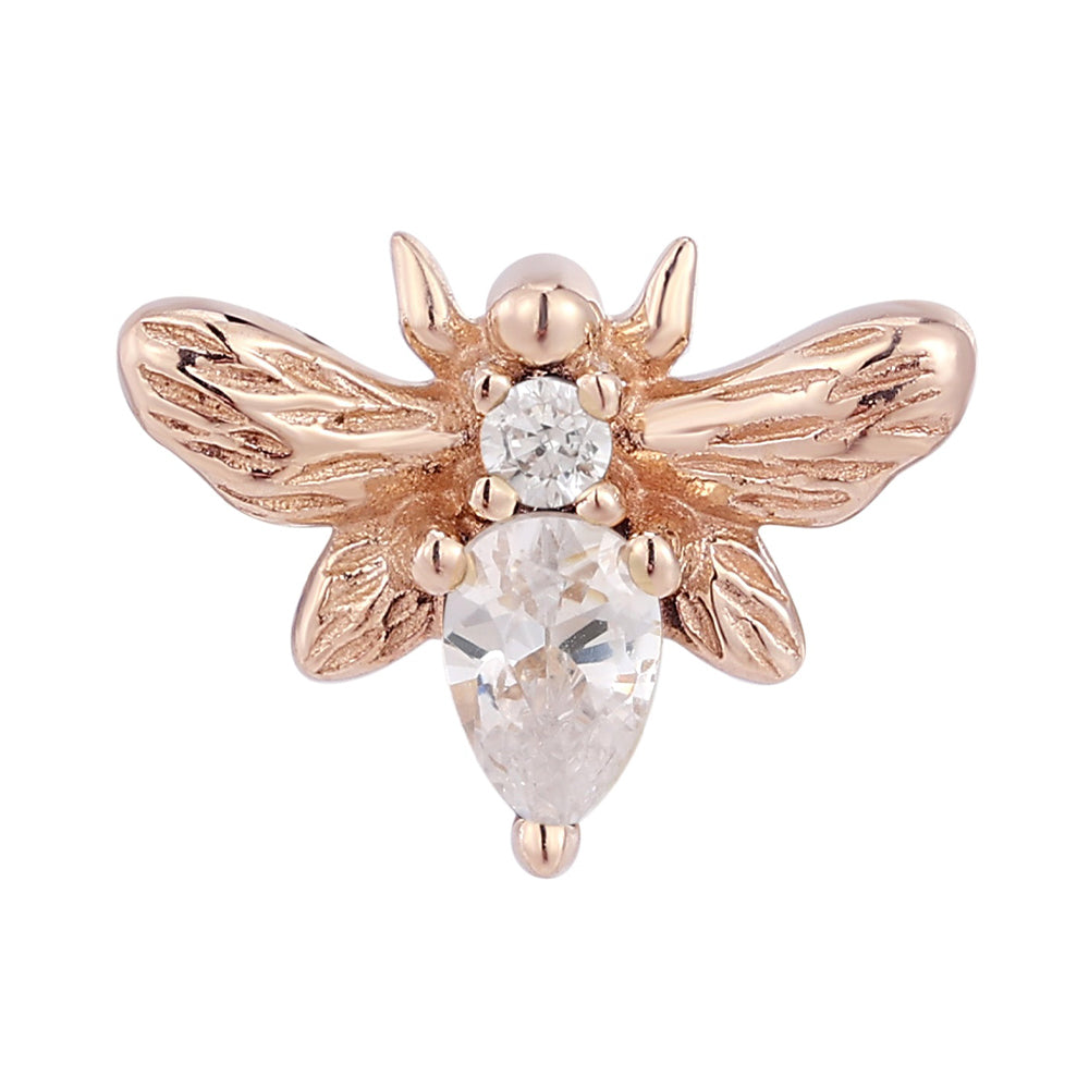 threadless: "Bee Chic" End in Gold with CZ's