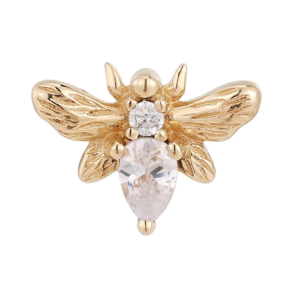 threadless: "Bee Chic" End in Gold with CZ's