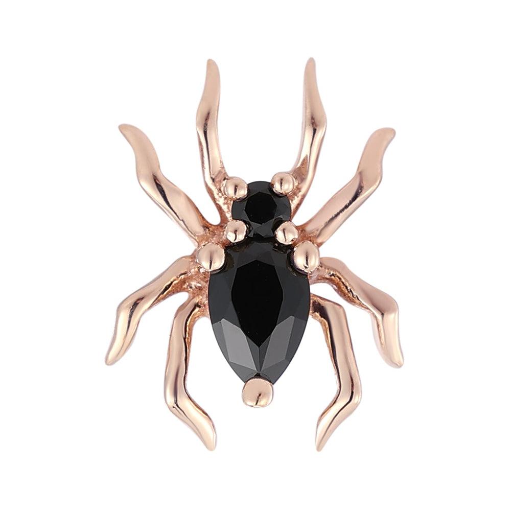 threadless: "Arachne" End in Gold with Black Spinel