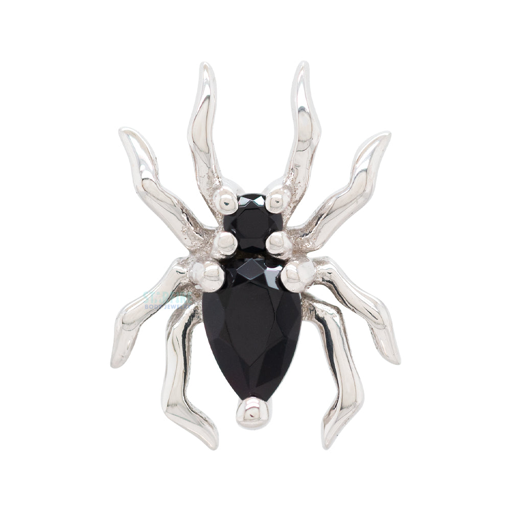 threadless: "Arachne" End in Gold with Black Spinel