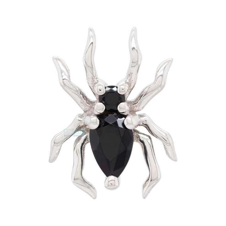 threadless: "Arachne" End in Gold with Black Spinel
