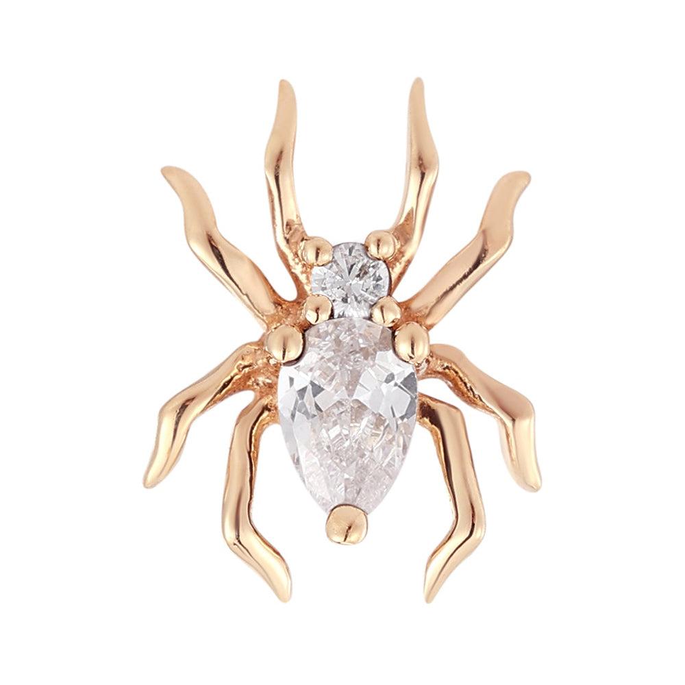threadless: "Arachne" End in Gold with CZ's