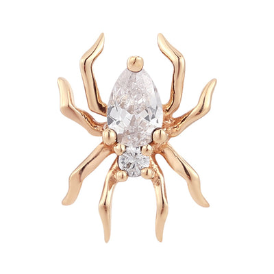 threadless: "Arachne" End in Gold with CZ's